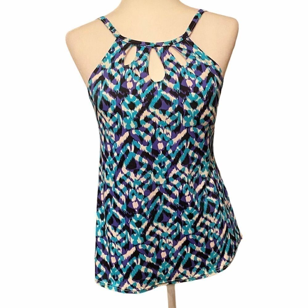 Caribbean Joe Tankini Top Sz 10 Swim Top